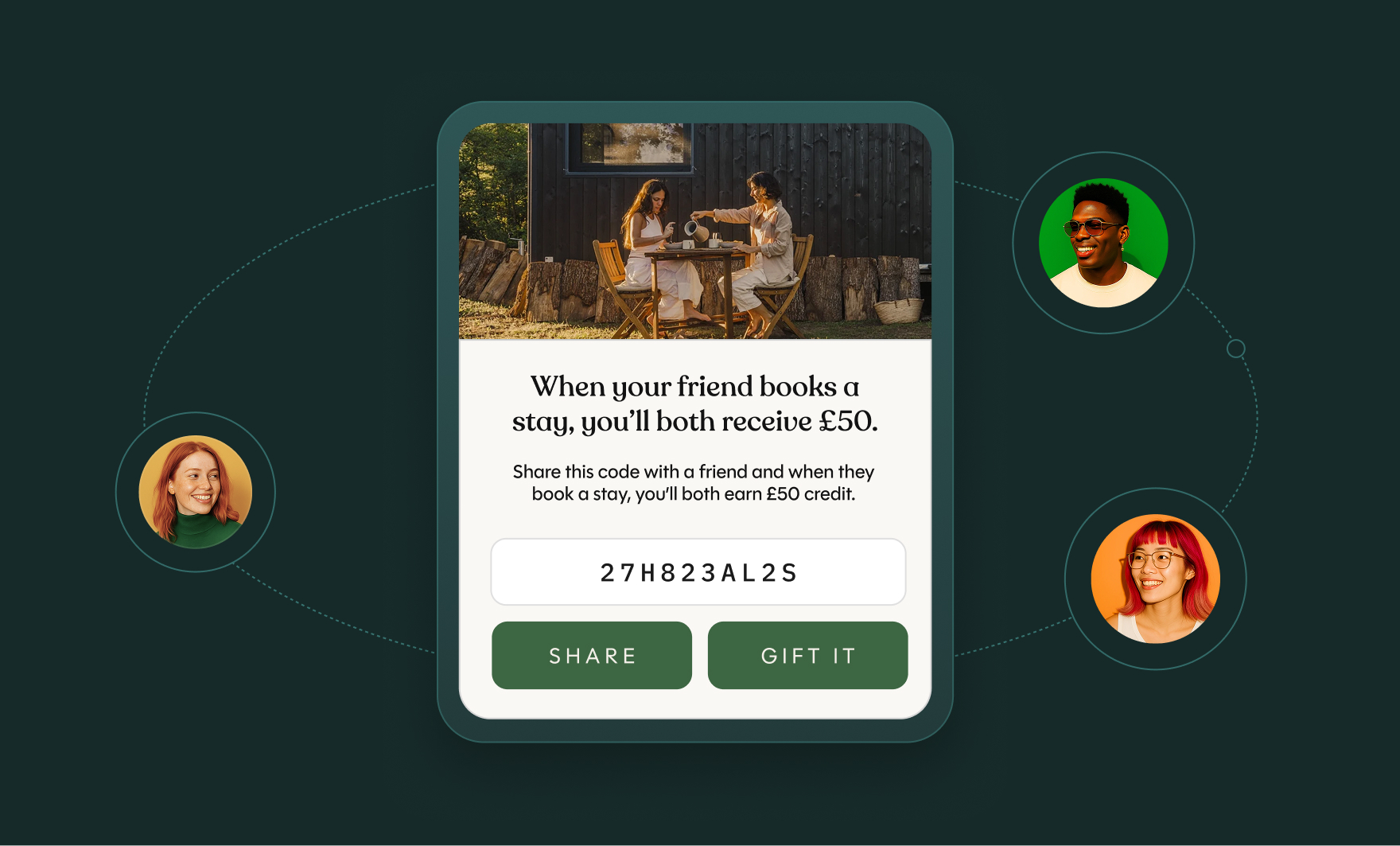 Gift a referral code