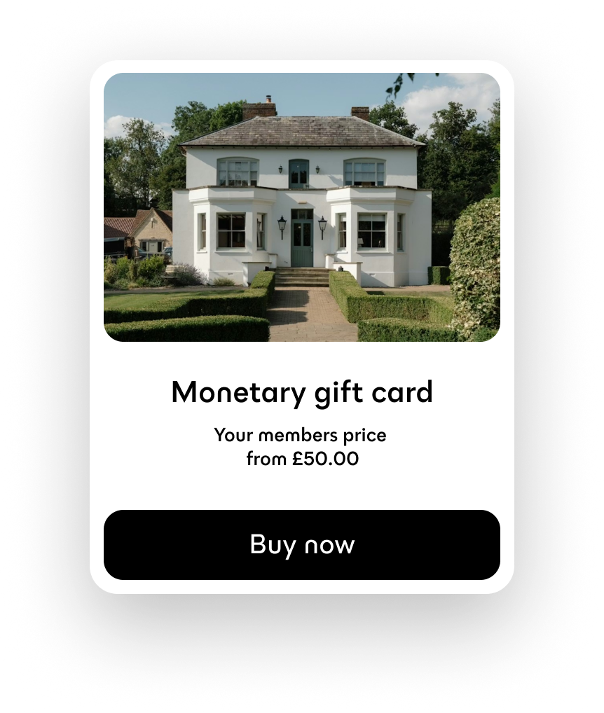 Monetary gift card
