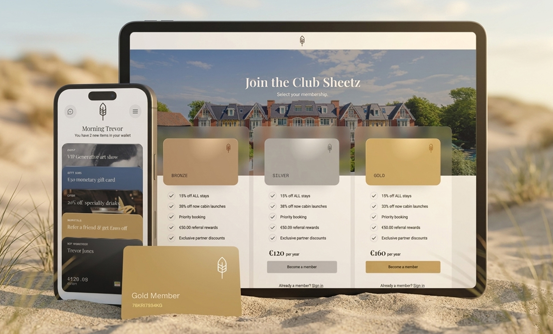 Branded membership sign up